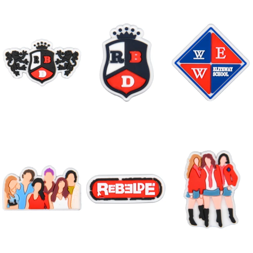 1PCS Mexican Rebelde Series Shoe Charms Decorations for Clog Sandals Wristband Accessories Teens Girls Boys Party Gifts