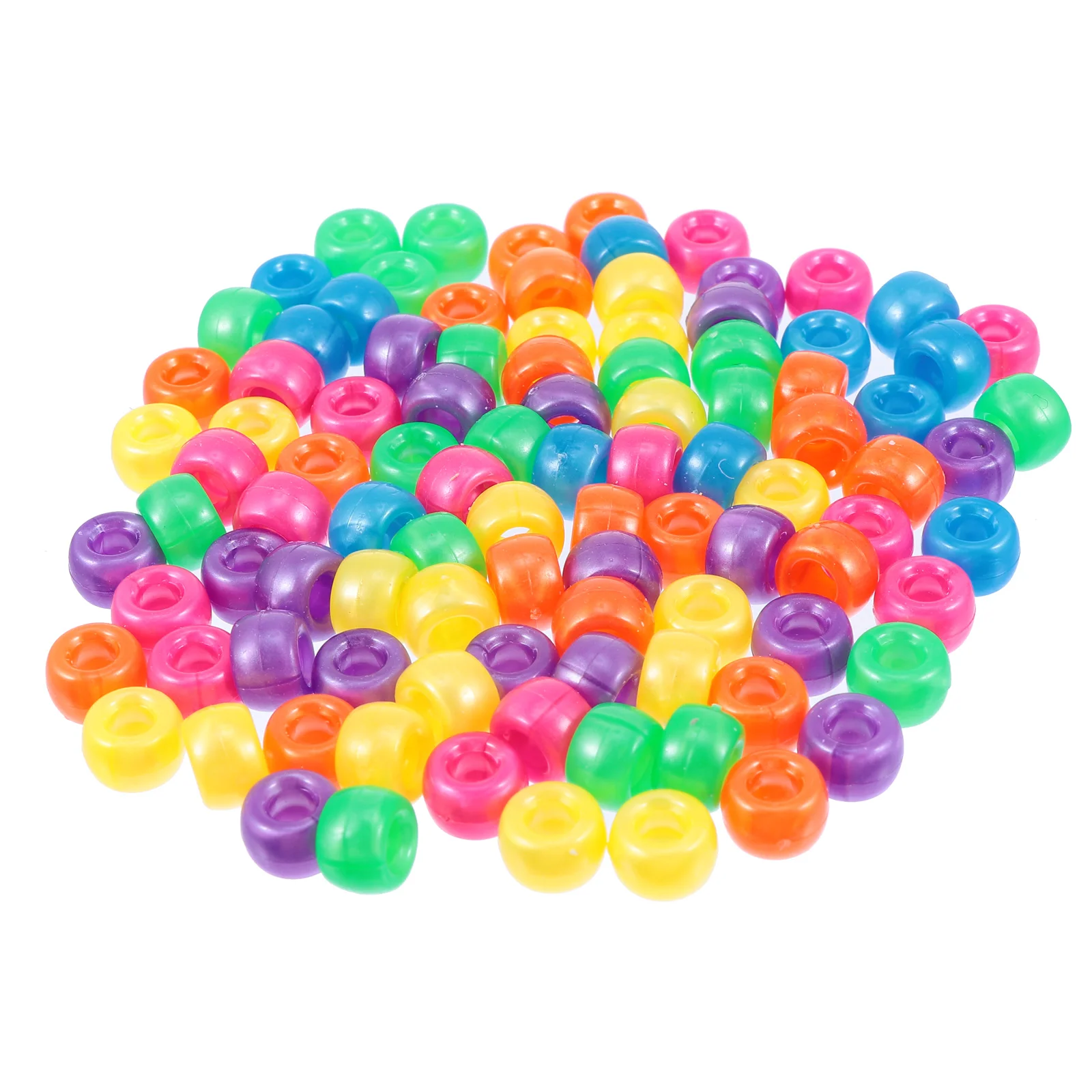 1000 Pcs Round Large Hole Bucket Rice Beads Spacer Jewelry Making Kit Acrylic Safe Skin Friendly Craft