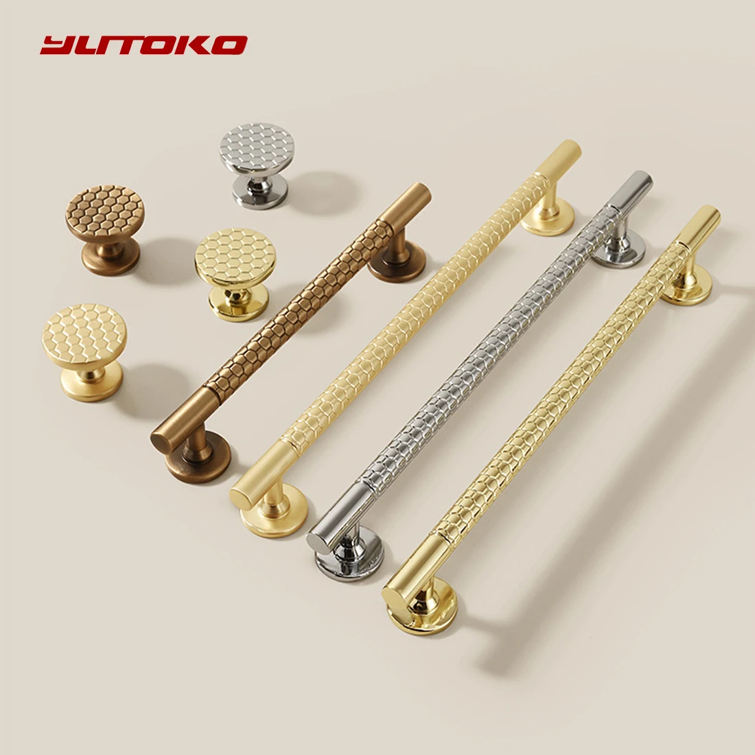 YUTOKO Nordic Style Gold Cabinet Handle Creative Silver Wardrobe Door Handle Solid Zinc Alloy Drawer Handle Single Hole Knob
