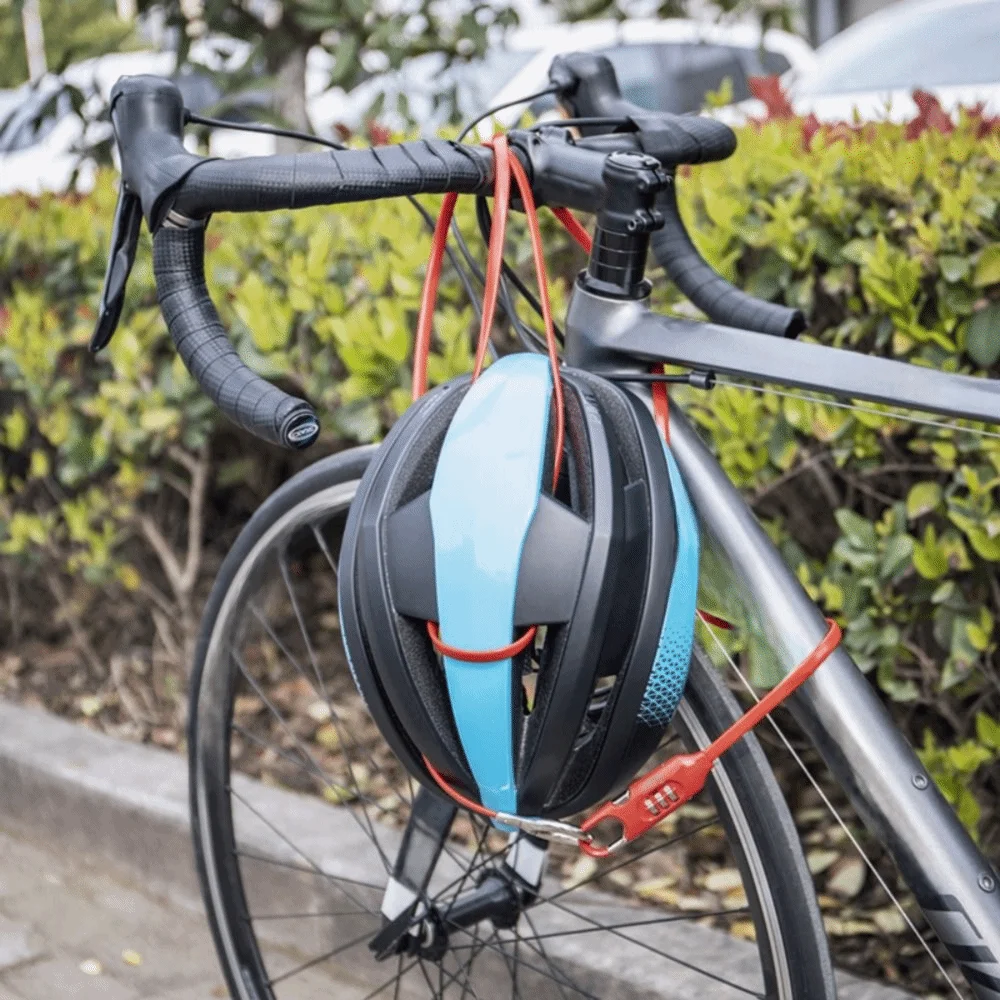 

3-значный комбинированный велосипедный замок с паролем длиной 150 см, безопасный велосипедный замок из цинкового сплава, стальной трос, высокая прочность