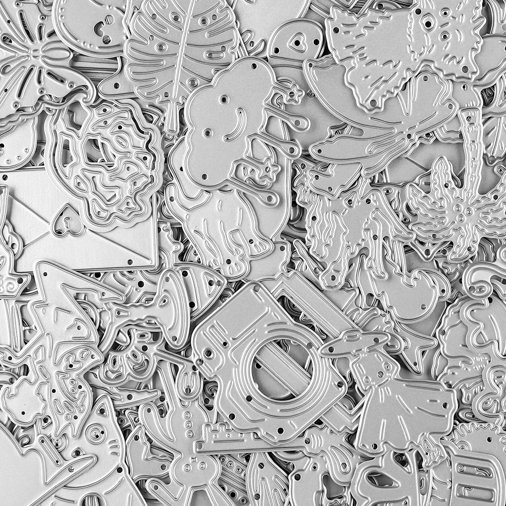 

20-100pcs Different Metal Cutting Dies Random Pattern Various Theme Mould Knife Lucky Bag for DIY Scrapbooking Decor Card Craft