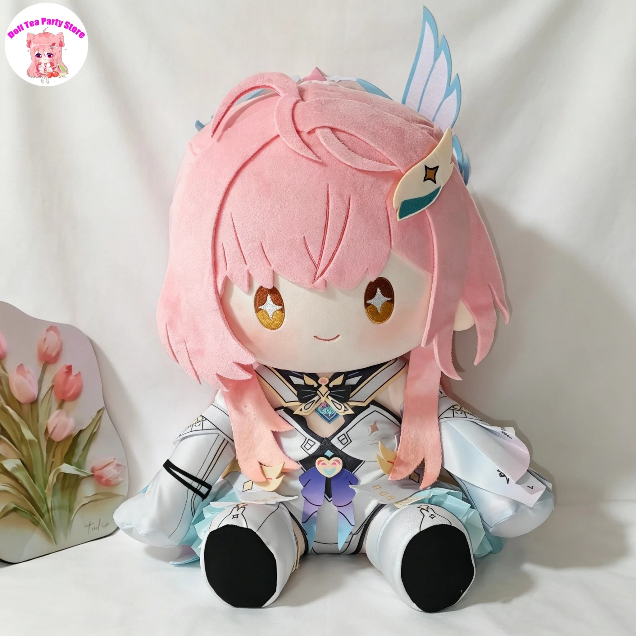 Aemeath Wuthering Waves Game Character Plush Stuffed Cotton Doll Plushie Game Sitting Posture Toys Change Clothes Mascot 40cm