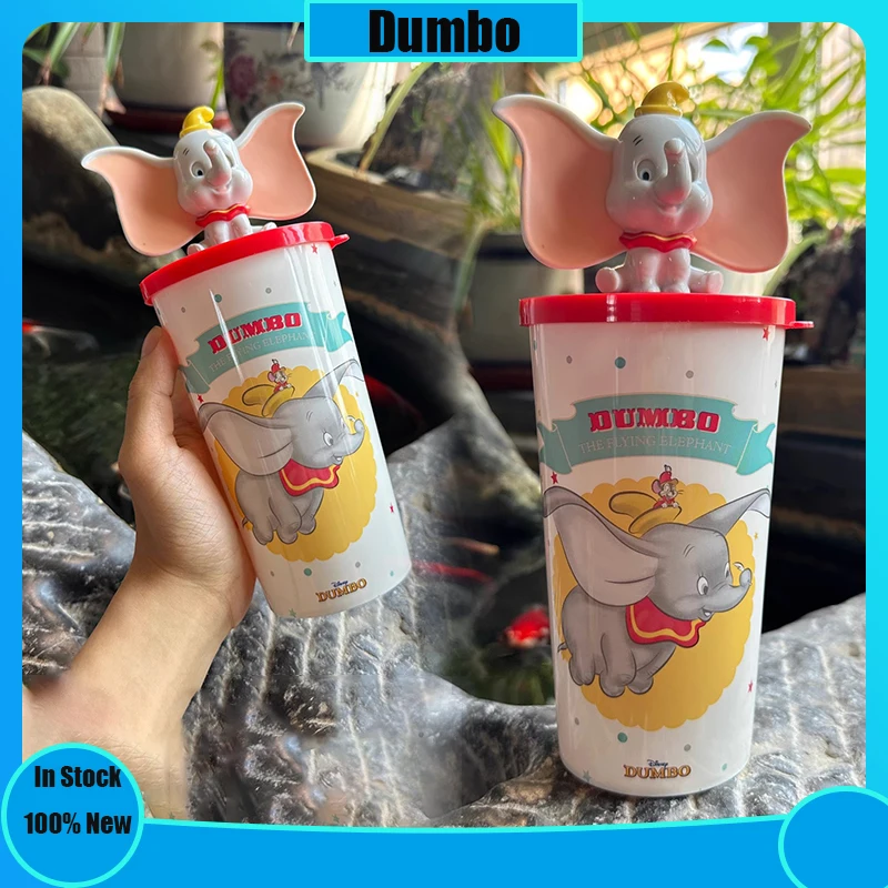 Original Herocross Disney Dumbo Figure Cup Cold drink cup Cute Anime Action Figure Collection Doll Toy Kid Gift