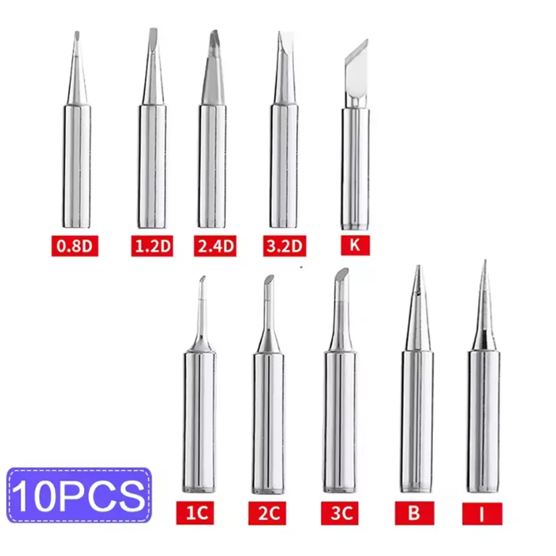 STONEGO 5PCS/10PCS Soldering Iron Tips Soldering Iron Head Set DIY Electric Soldering Iron Replacement Tip Repair