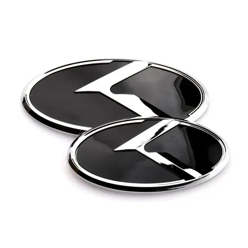 2pcs x 3D ABS K Logo Front Grill Emblem Rear Trunk Badge Car Sticker Decal for Kia K5 2011-2013 Optima Forte 2009-2014