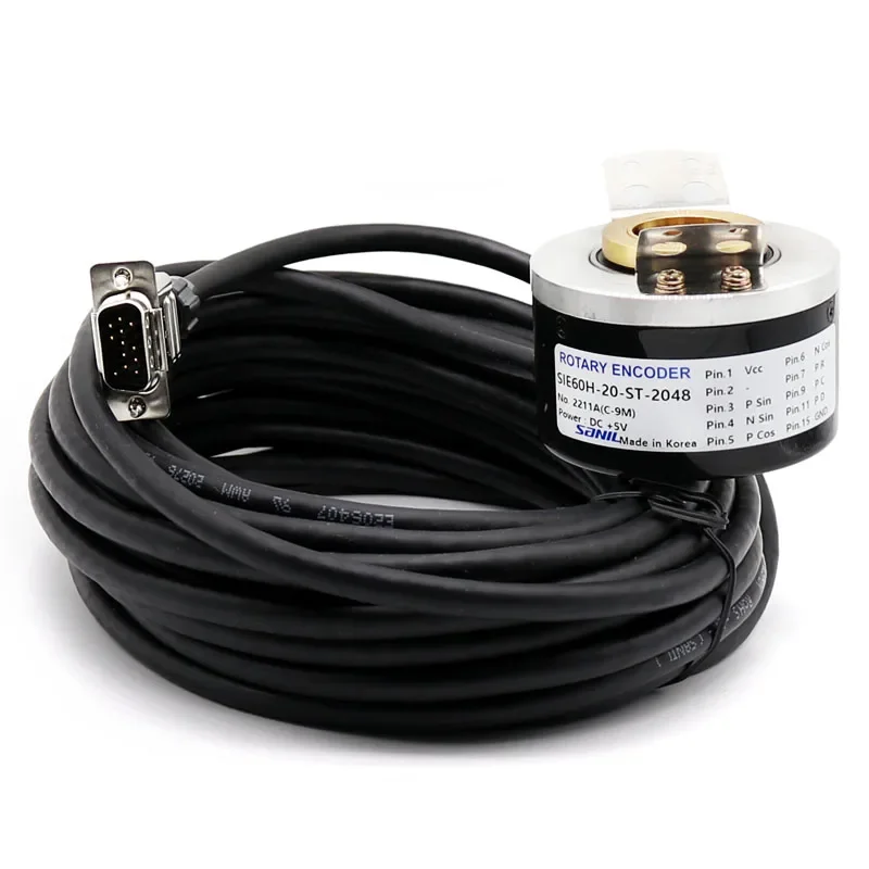 SIE60H-20-ST-2048 plastic/iron plug optional cable length 9 meters SANIL modern elevator encoder