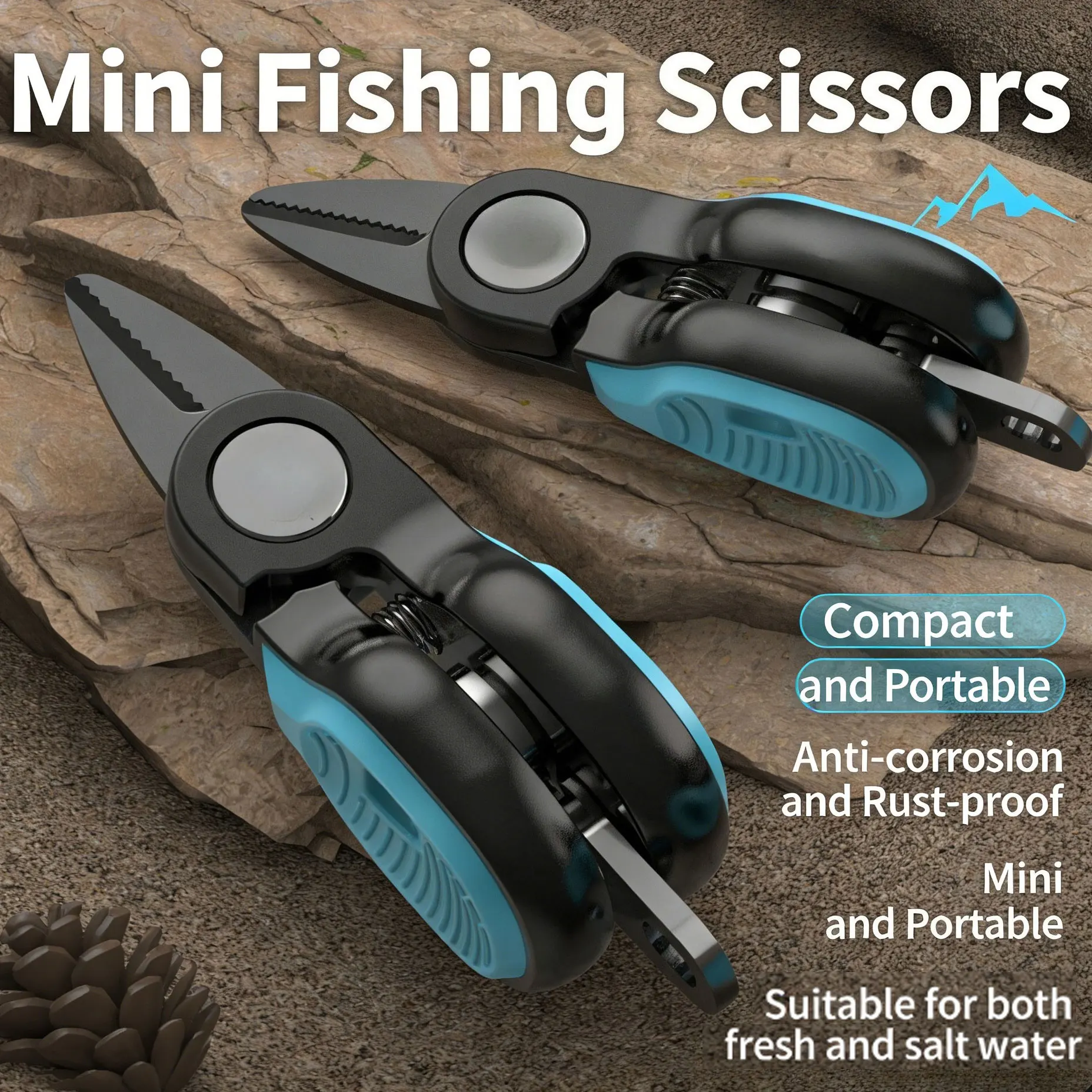 SeaKnight Brand SK004 Mini Fishing Scissors Series Saw-tooth Edge Fishing Compact And Portable Anti-Corrosion And Rust-Proof