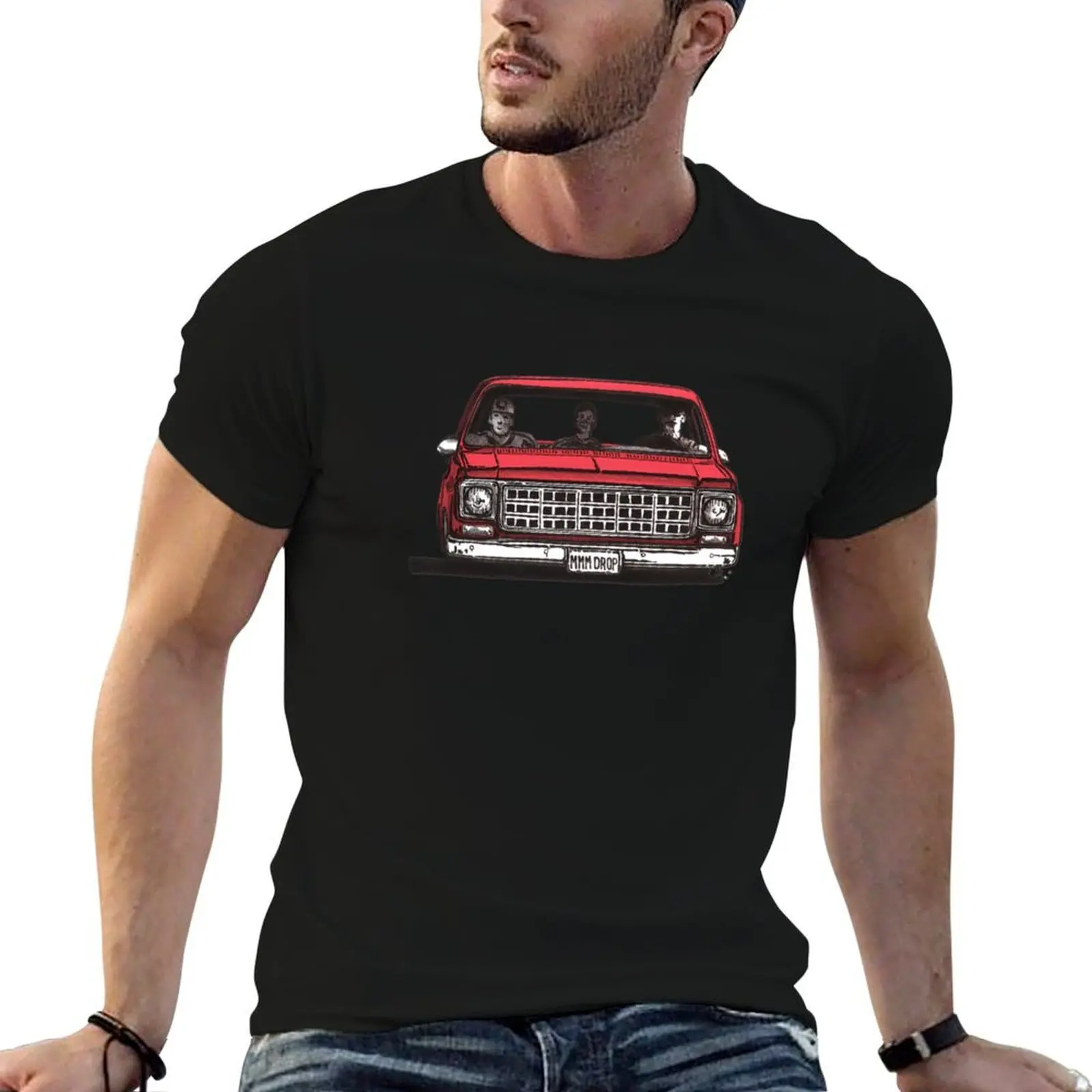 

MMM DROP in red Classic T-Shirt t shirts cotton 100% man t shirt summer t shirts for man cotton soft T-shirt