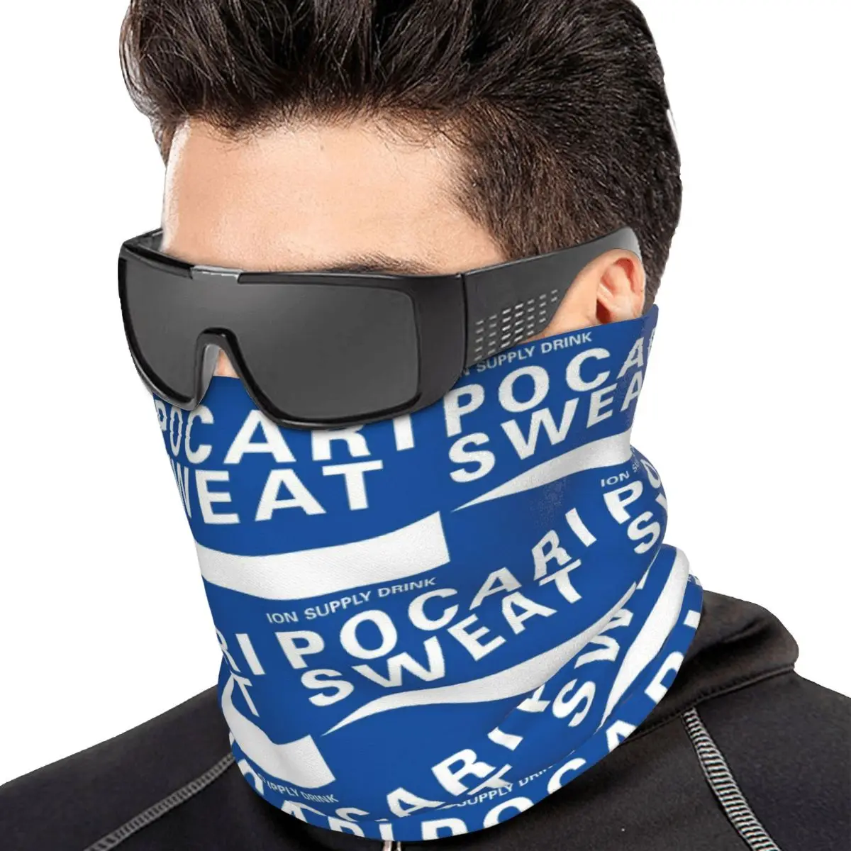 Just Some Pocari Sweat Merch Multifunctional Elastic Neck Gaiter Wind Proof Face Cover Bandana Unisex for Motorcycle Climbing