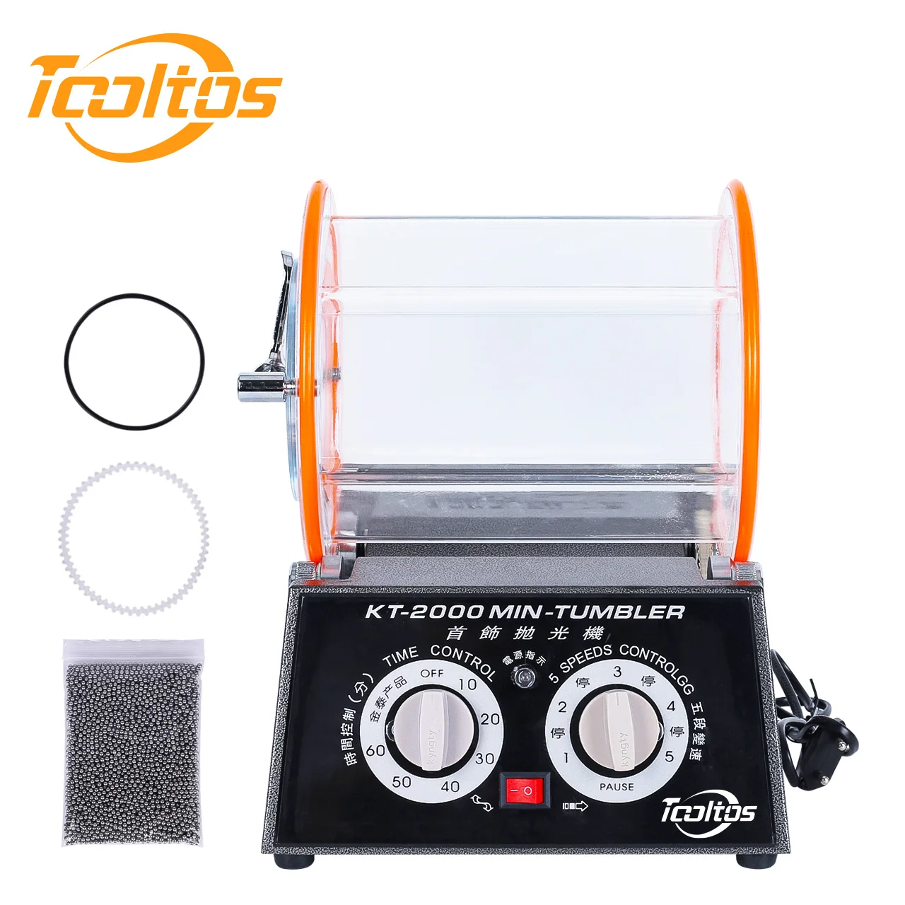 

Jewelry Polishing Machine KT-2000 Mini Rotary Tumbler 5Kg - Gold Silver Jade Surface Finishing Tool for Jewelry Making
