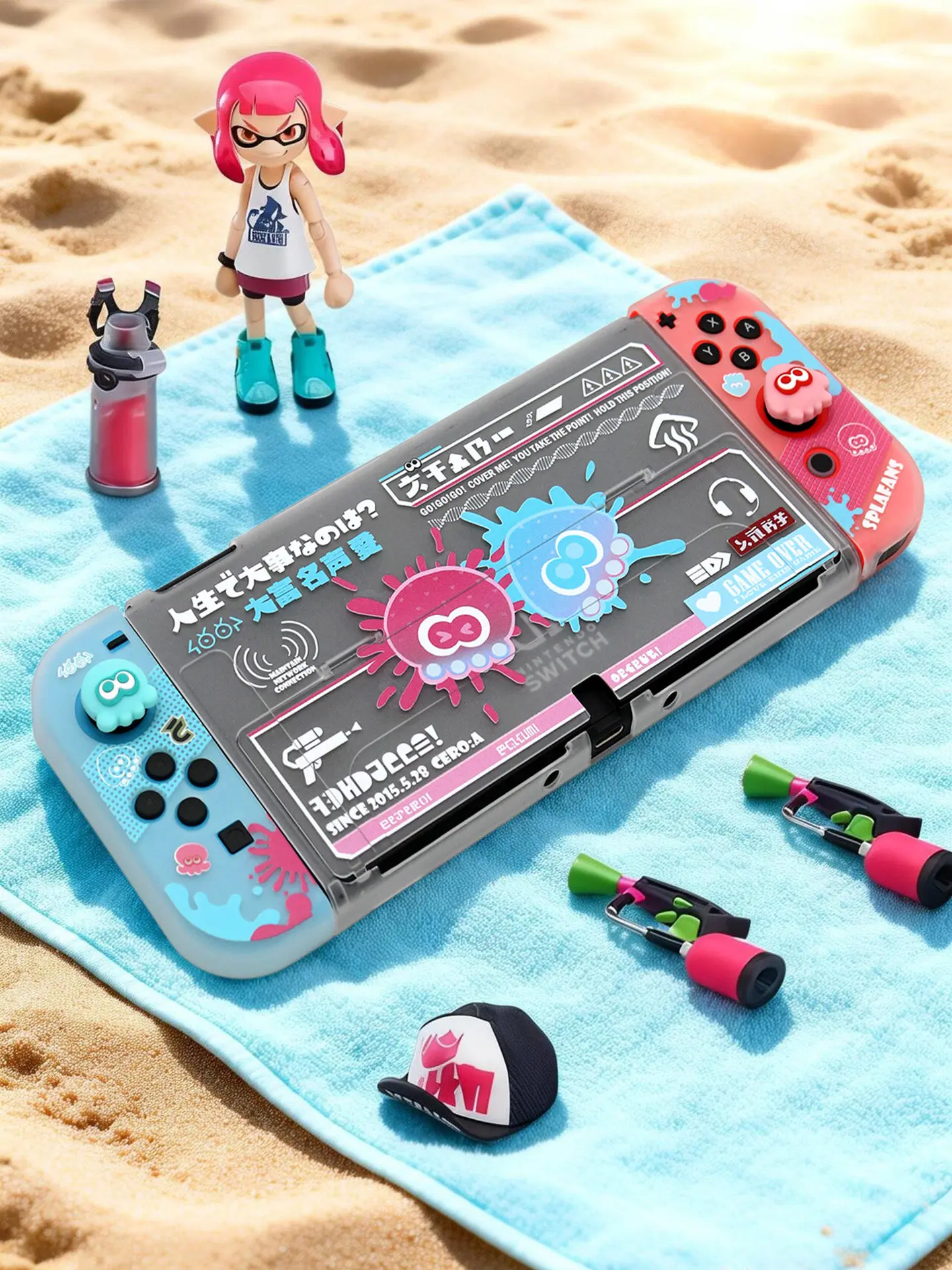 In Stock Splatoon Protective Case For Switch 2 Oled Split Anti Scratch Cover Compatible With Ns Gaming Enthusiasts view 6