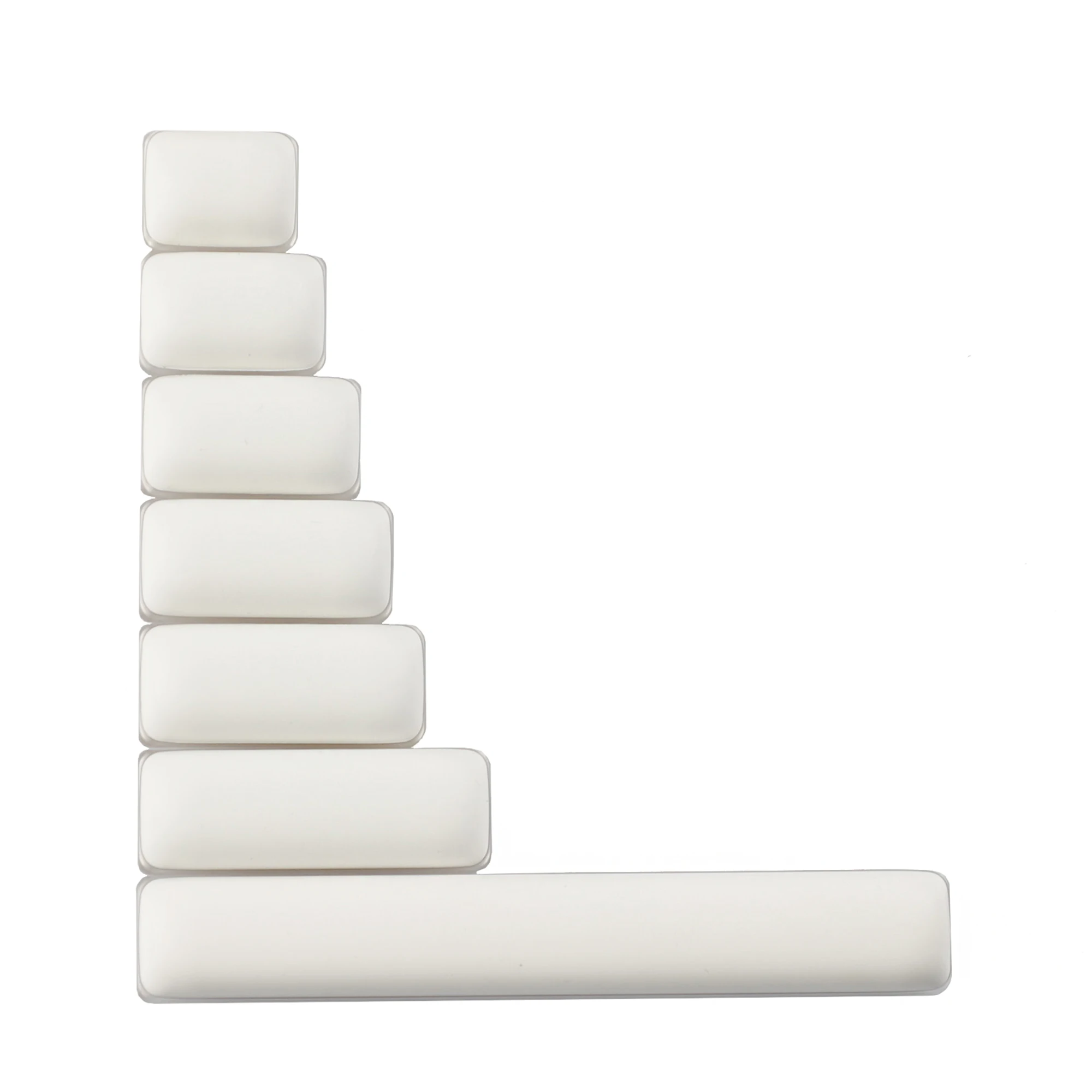 White Blank Bread Profile Modifier Keys Set 1.25u 1.5u 1.75u 2u 2.25u 2.75u 6.25u Enter Shift Capslock Ctrl Alt Keycaps