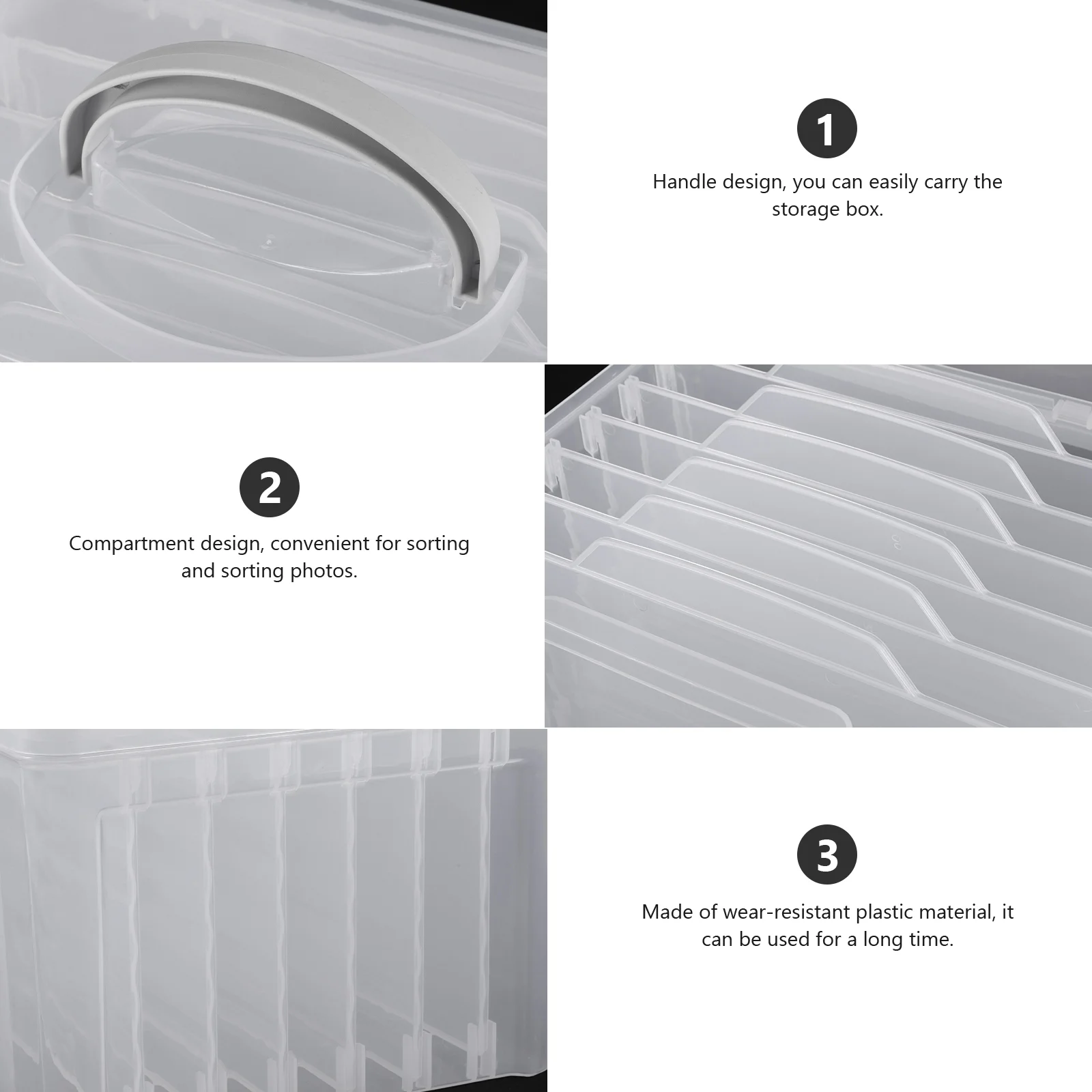 ganizer Keeper 10 pcs Storage Boxes Lids Safe Wear Resistance Portable Craft Picture Container Photo Album Box Photo