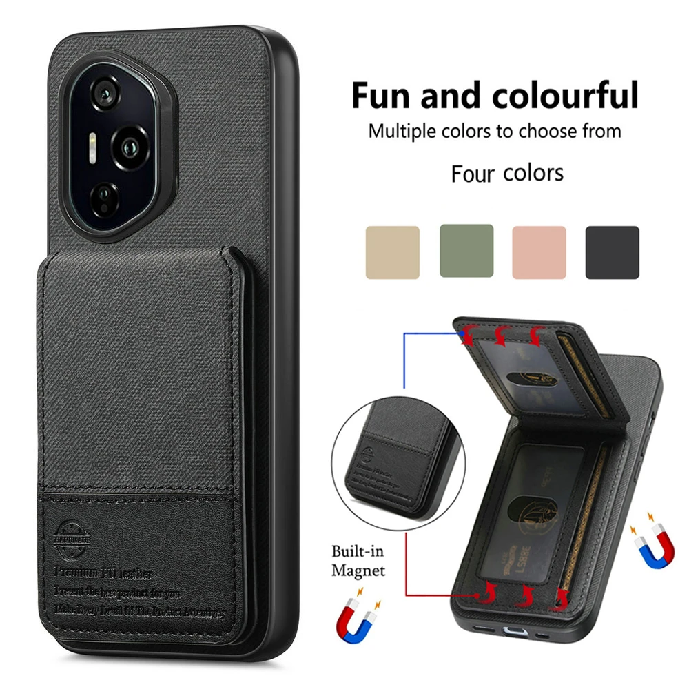 

Роскошный кожаный чехол Pop Honor 400 Pro Honor200 Pro 5G с RFID-картой Funda Honor400 Lite, чехол Honor 200 Lite 300 Ultra, задняя крышка