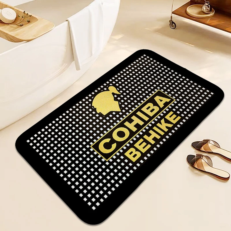 Bath Mat Anti Slip C-Cohibas Rug for Bedroom Carpet Entrance of House Kitchen Accessories Useful Things for Home Funny Doormat