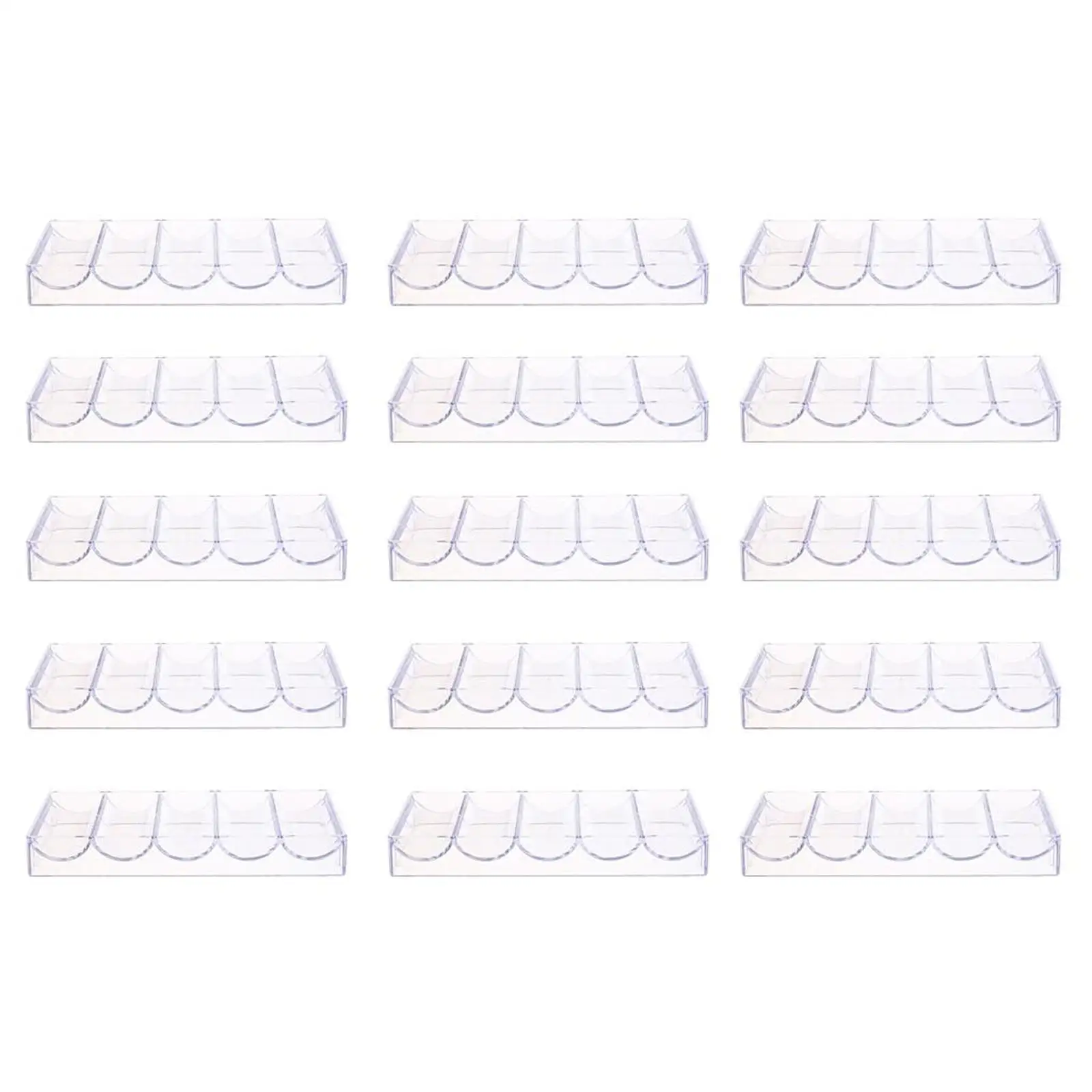 

Прозрачный акриловый лоток для хранения фишек для покера, штабелируемый органайзер для игровых вечеров и казино