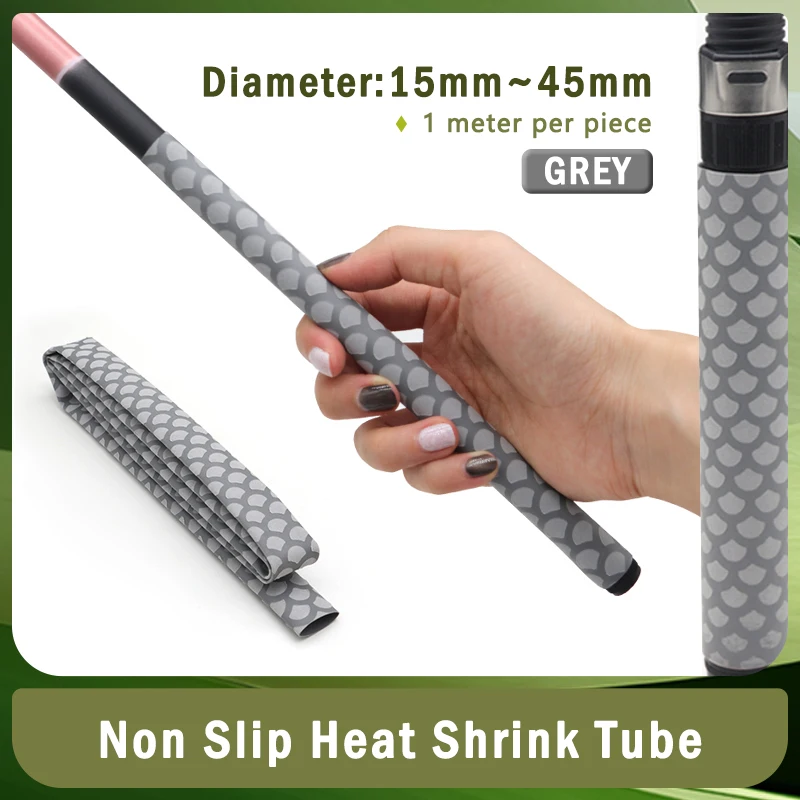 

1~10pcs Grey Diameter 15~45mm New Non Slip Heat Shrink Tube Waterproof Cover Bicycle Handle Protector Anti Skid Fishing Rod Wrap