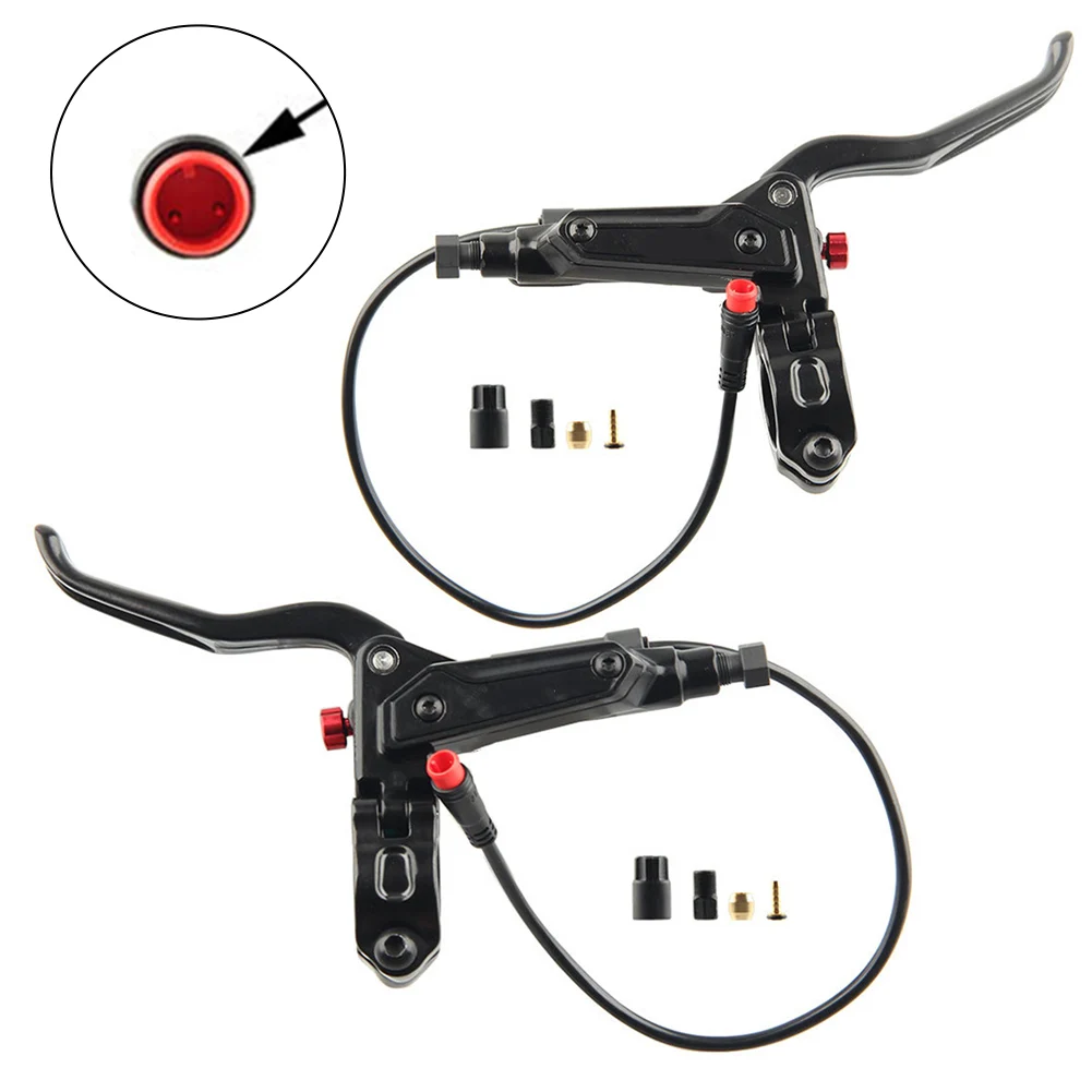 2pin Brake Lever Cable Interface 2PIn Ebike Hydraulic Brake 7 8 Inch Diameter Black Color Increase Riding Security