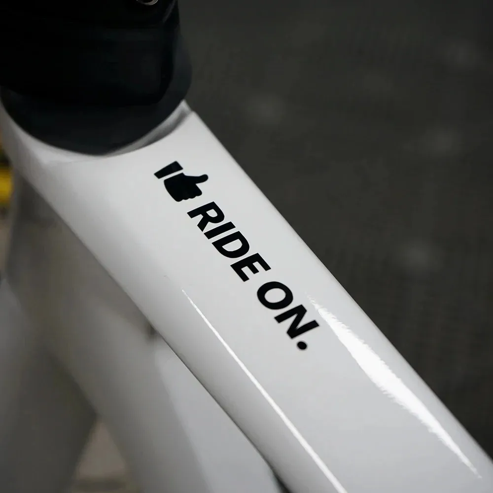 Ride On Bicycle Frame Sticker | Waterproof MTB Bike Top Tube Handlebar Decal for Frame Customization