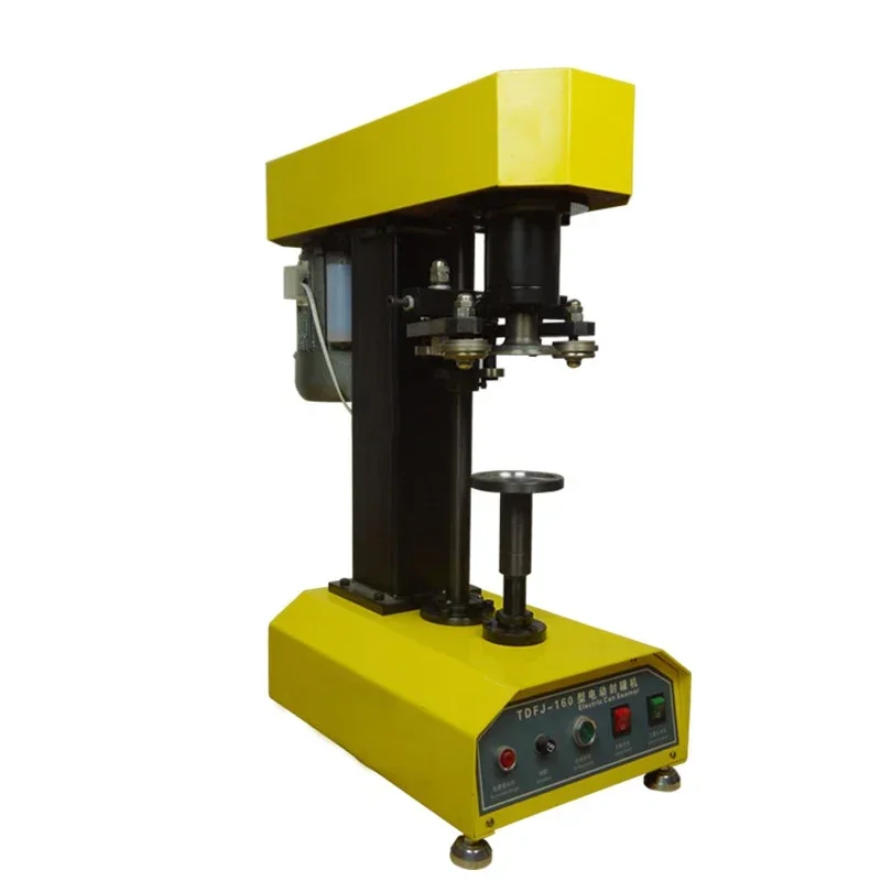 HTDFJ-160 Desktop Automatic Container Capping Machine Cans Seal Machine Paper Cans PET Plastic Tank Cover Pot Metal Machine 220V