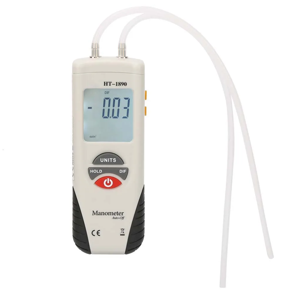 Digital Differential Pressure Tester HT-1890 for Measuring Pressure Difference in Fume Hoods Biosafety Cabinets and Labs