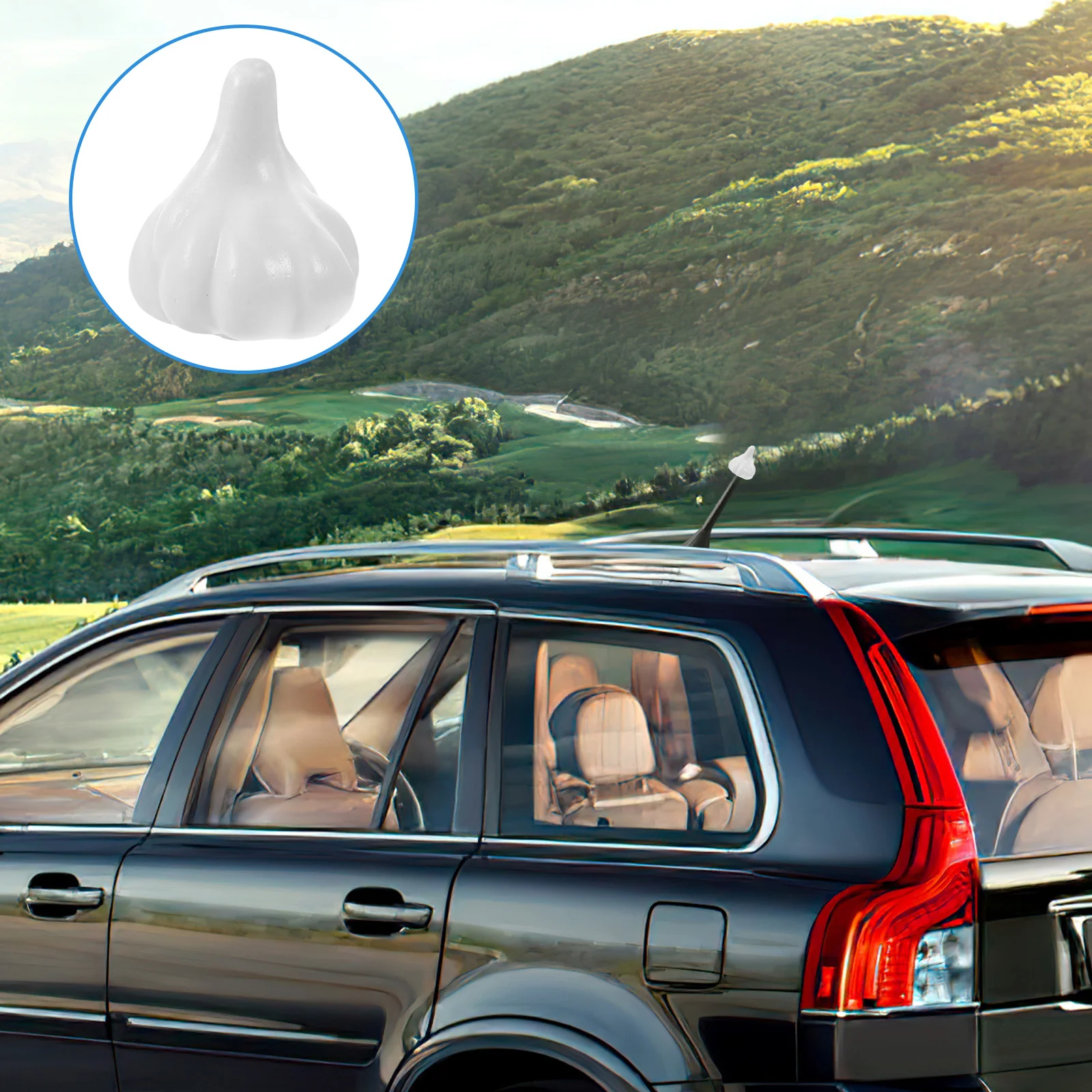 

Realistic Garlic Simulation Car Antenna Topper Cute Auto Exterior Decor Vehicle Roof Universal Car Antenna Decoration Topper