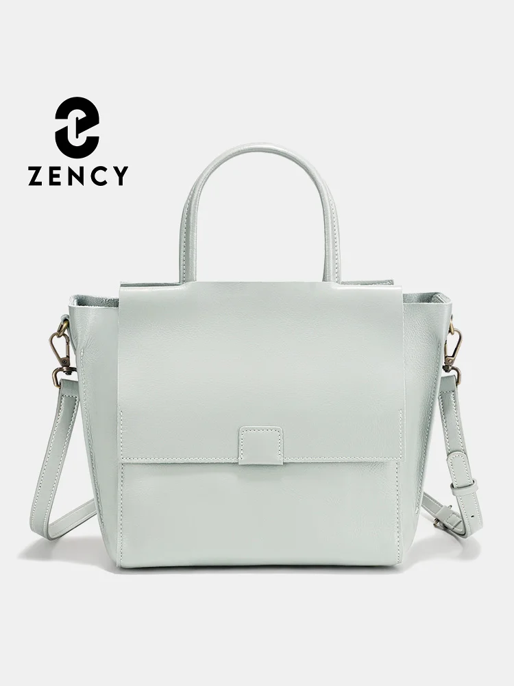 

Zency Women Crossbody Messenger Bag Genuine Leather Large Capacity Designer New Fashion Handbag Sac Minimalism Shoulder Bag 2025