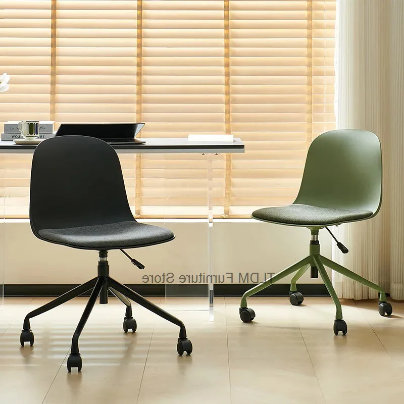 Modern Multi-Color Fabric Office Swivel Chair - Adjustable Height, Wheels, Stylish Desk Rolling Chair for Home Office Study Room