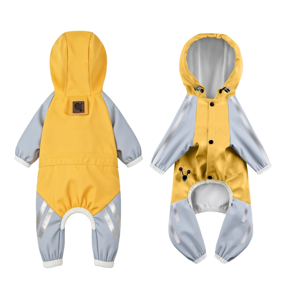 Hunde-Regenmantel Reflektierend PU Wasserdicht Haustierkleidung für Chihuahua Malteser Regenmantel Kleine Mittelgroße Hunde Overall Regenmantel – Detail 7