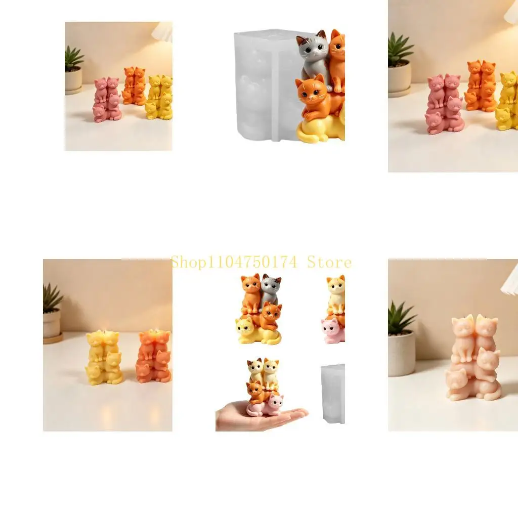 Sculpted Cats Mould with Flexible Silicone Structure and a Side Opening to Support Release During Handmade Project Top Sale