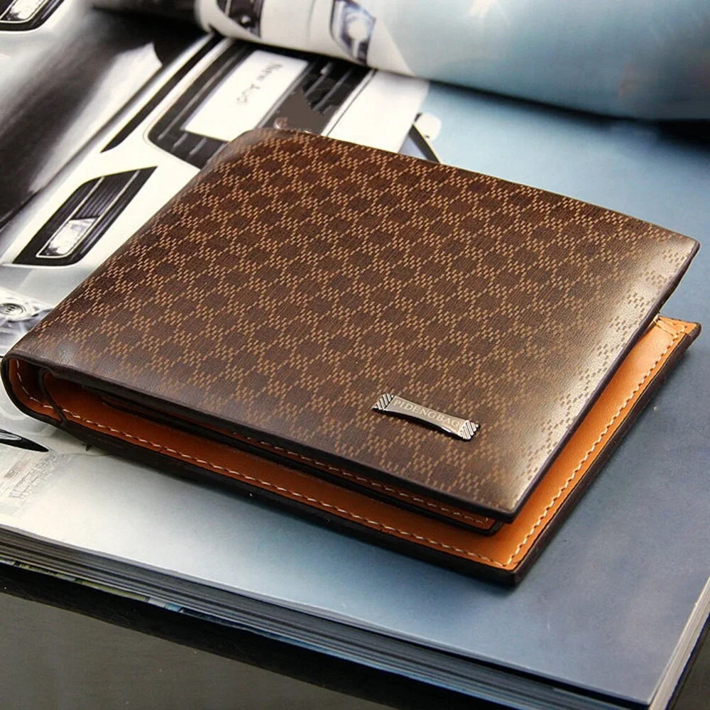 

2024 Men's Wallet High Quality PU Leather Wallets Bank Credit Card Case ID Holders Male Coin Purse Pockets Man