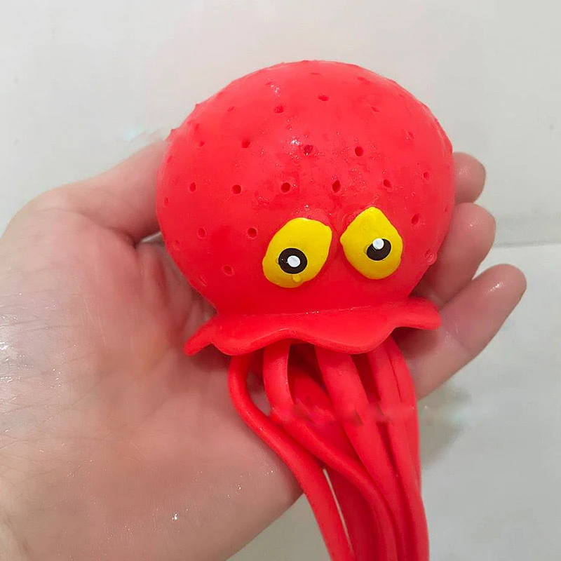 Nuovi giocattoli da bagnetto per bambini Octopus Creativi assorbenti Spremere giocattoli d'acqua Sollievo dallo stress Gioco sensoriale Piscina estiva Nuoto in spiaggia per bambini