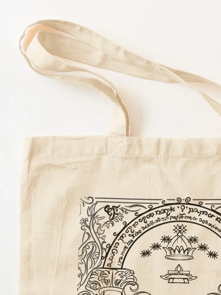 Mountain Door in the style of J.R.R.Tolkien Tote Bag Women's shopper shopping cart bags Gift bags tote bag men's Canvas Tote Bag