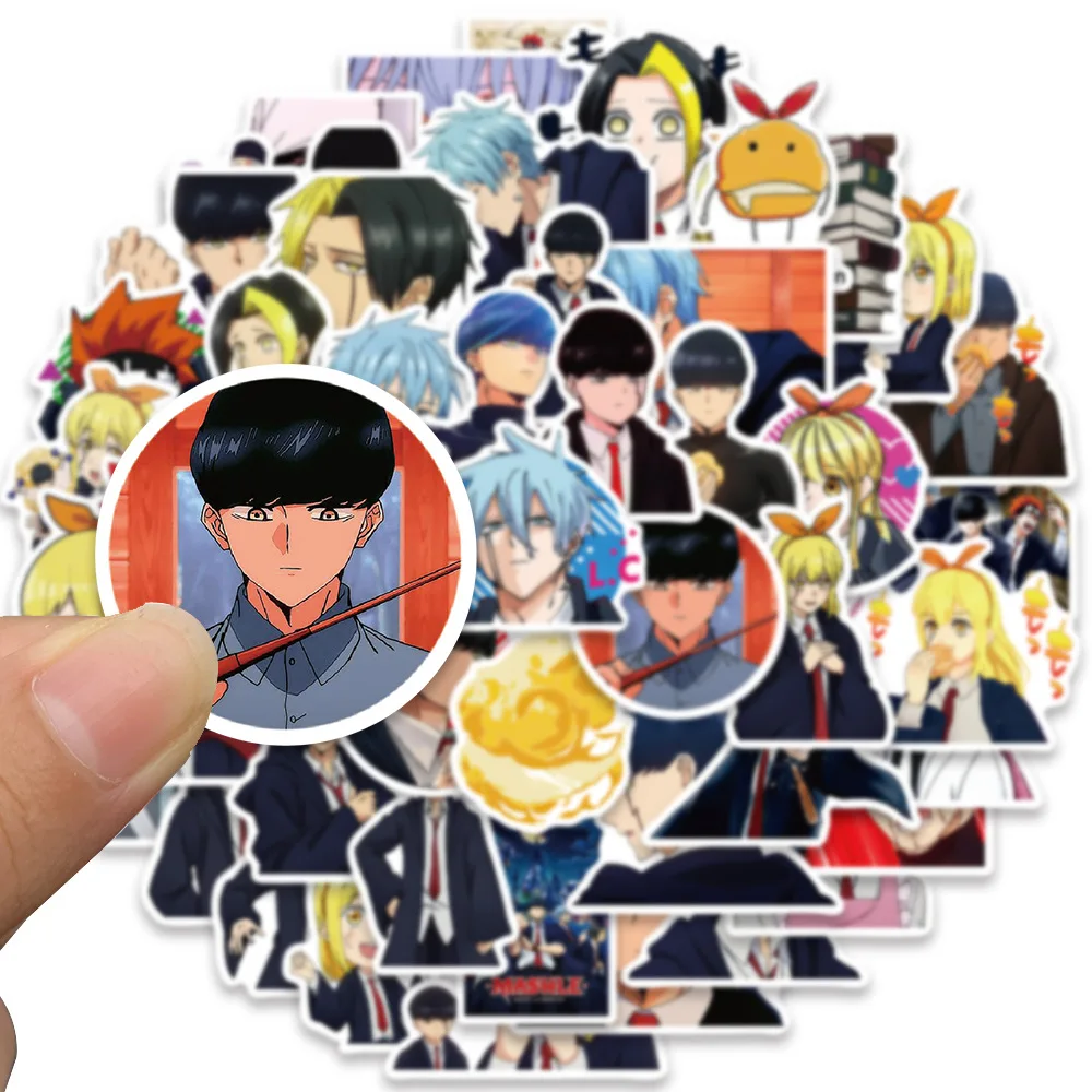 50PCS Classic Anime Mashle Magic and Muscles Stickers Graffiti Decals Waterproof DIY Laptop Luggage Notebook Car Sticker