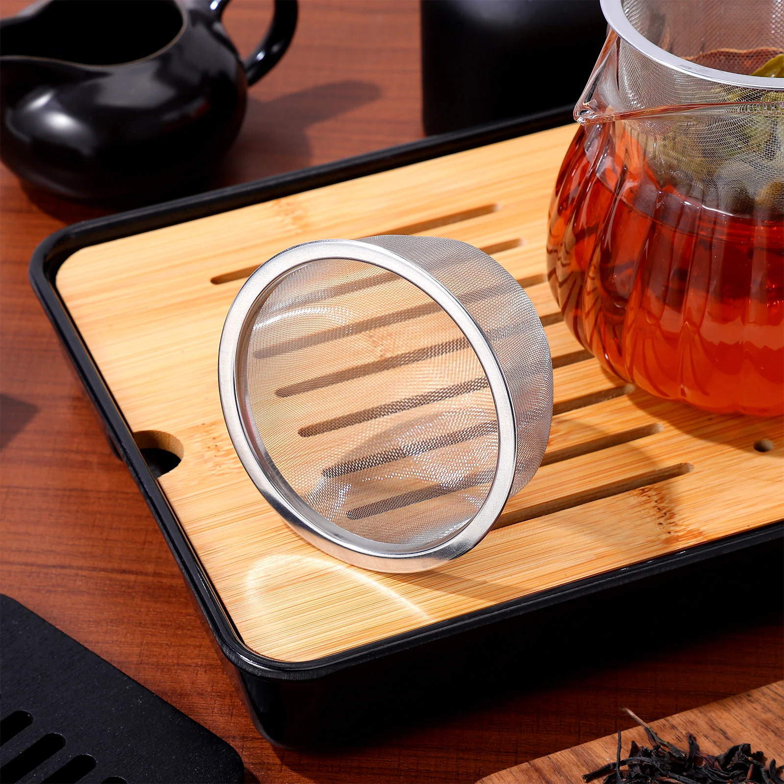 

4pcs Stainless Steel Tea Infuser Fine Mesh Strainer For Loose Leaf Tea Reusable Teapot Insert Coffee Seasoning Infuser