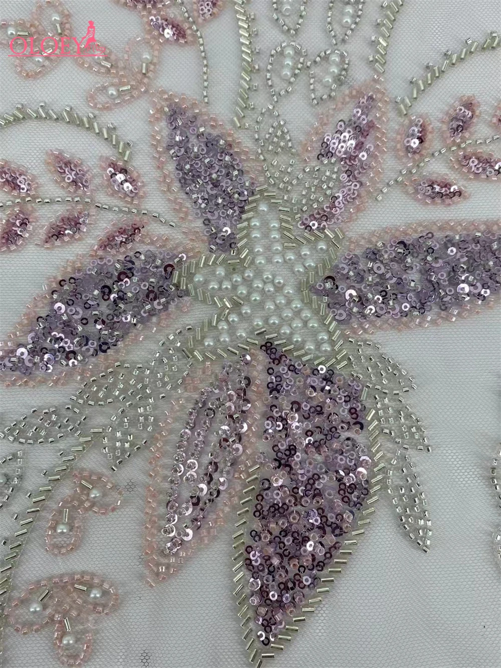 2024 High Quality lace Fabric Beaded Embroidery African Nigerian With Sequins Fabric For Party dresses