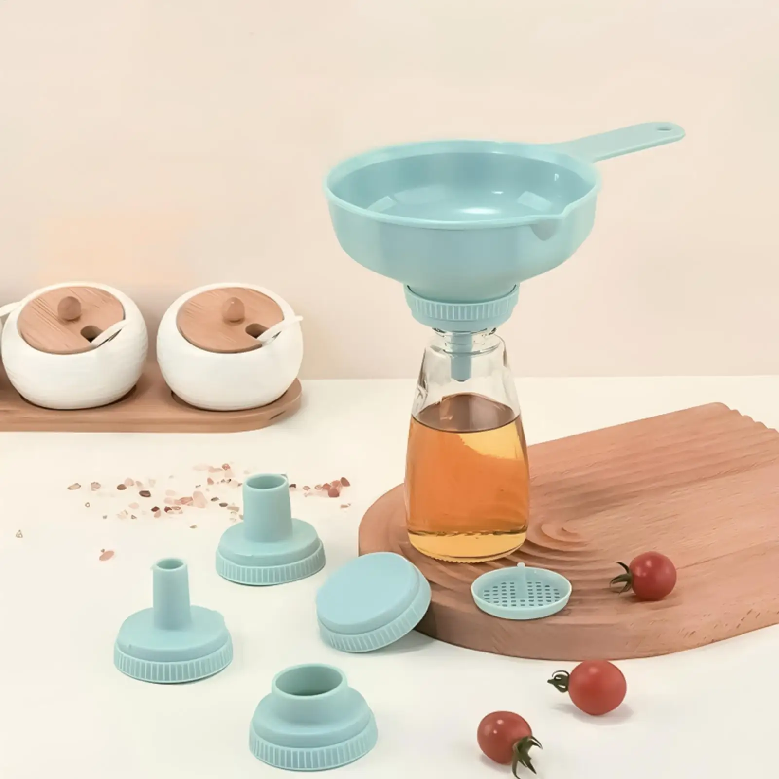 Funnels For Filling Bottles Multi-functional Large Leak-proof Filter With Strainer Funnel With Strainer For Food Cooking Jar