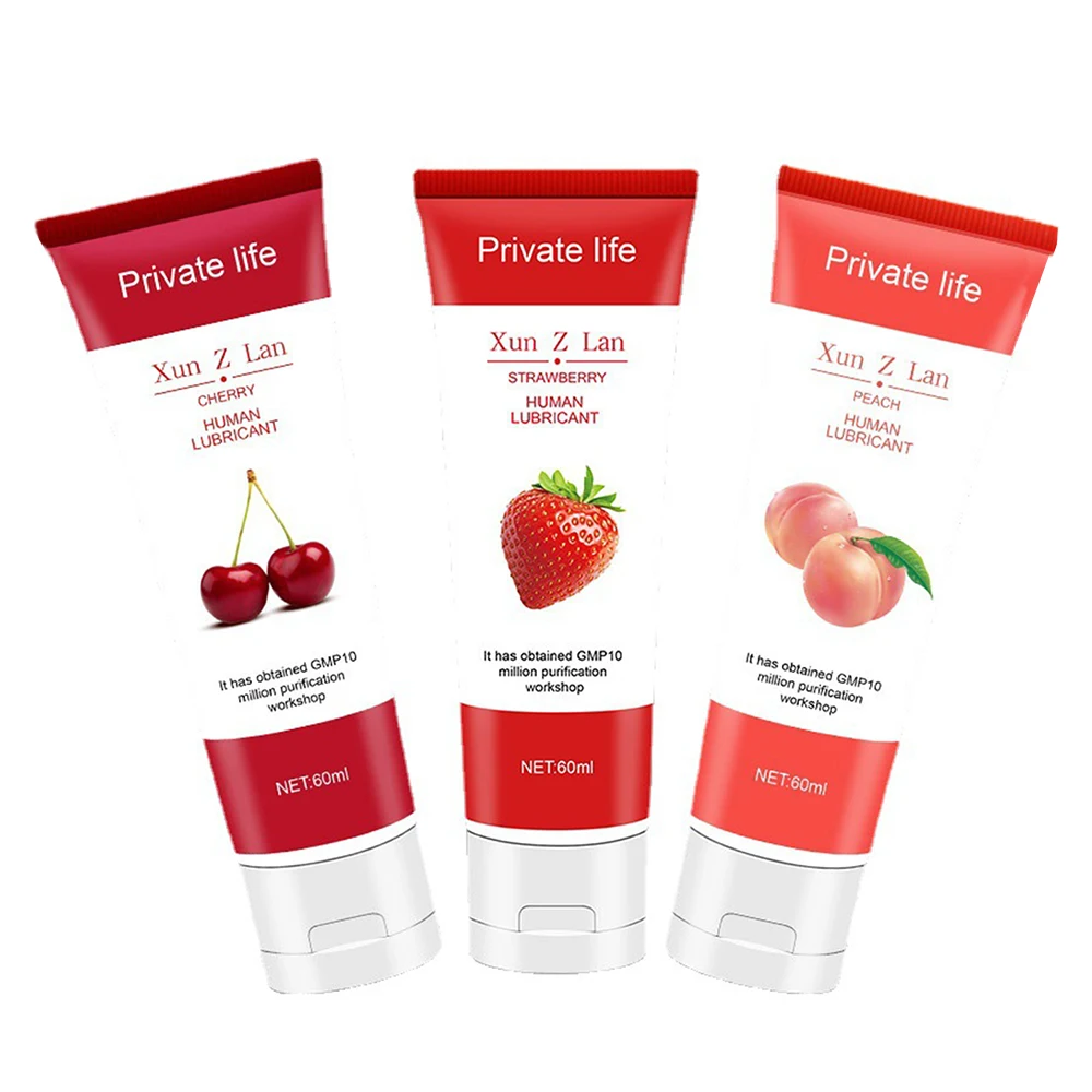 60/200ML Water-based Lubricant Strawberry Cherry Flavor Lubricant for Sex Lube Lubricant Oral Sex Masturbation Vagina Orgasm Gel