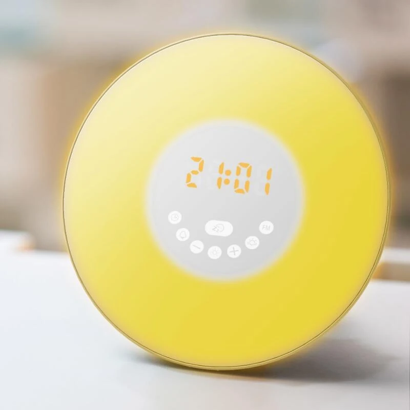 Creative Smart Natural Wake-Up Light Alarm ClockledColorful Luminous Touch-Control Wake-Up Light StripFMRadio