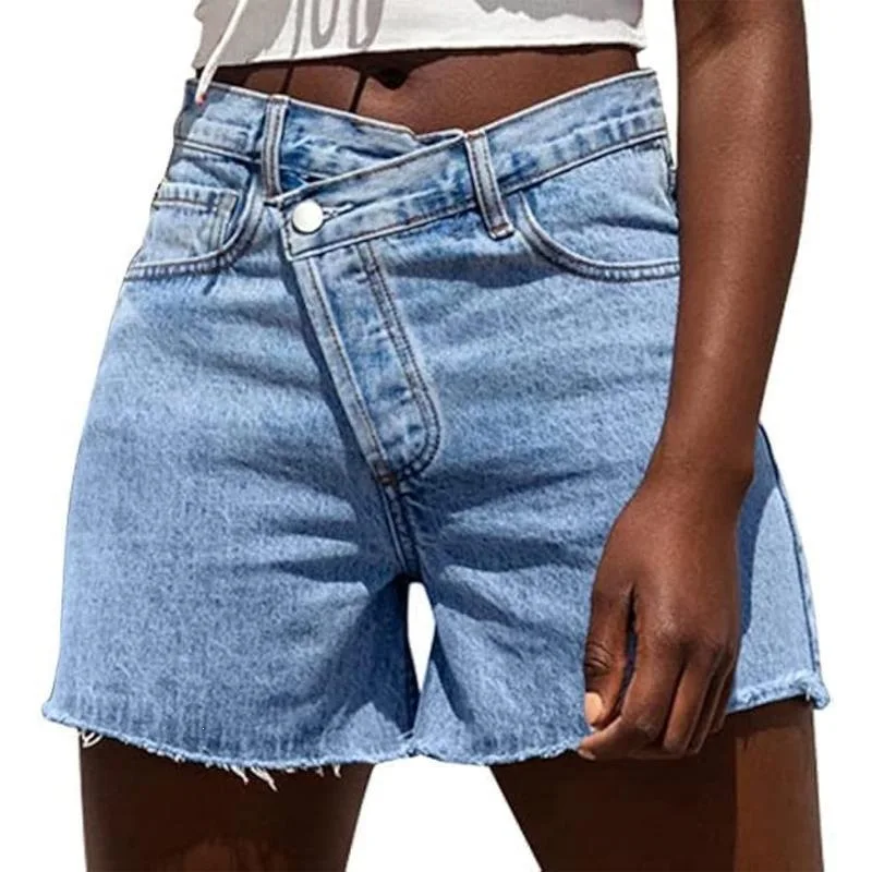 

High Waist A-Line Shorts Women's Denim Shorts Cross-Border High Waist Elastic Bandage Spring 2026 Fashion Ladies' Jeans