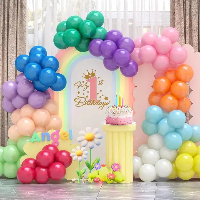 5/10/12 inch 10/20/30pcs Maca mixed color latex balloon set, suitable for weddings, birthdays, themed parties, pre wedding parti