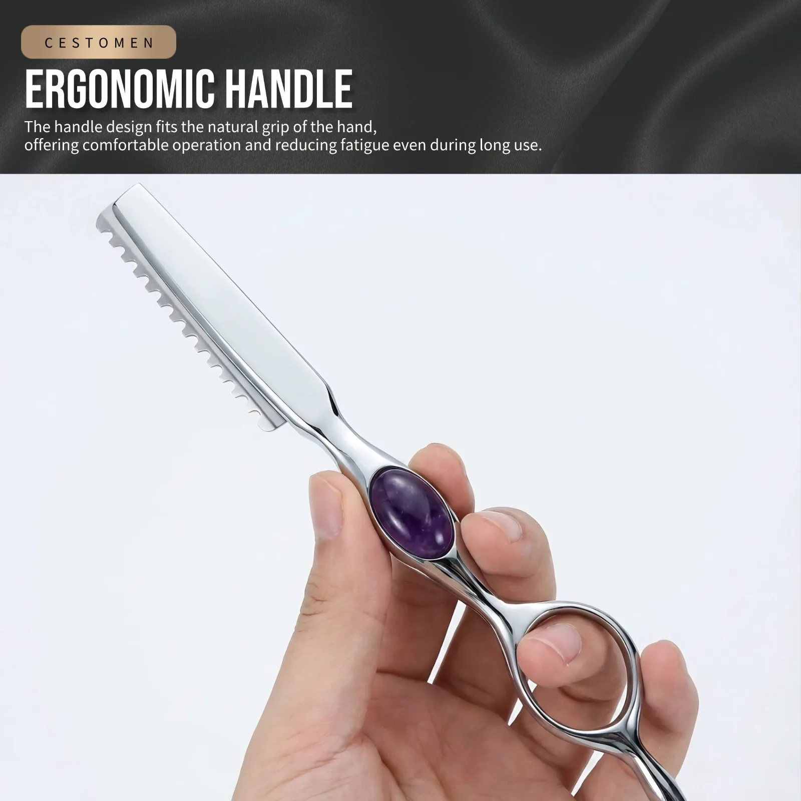 سبائك الزنك مستقيم الحلاقة حامل صالون حلاقة ترقق القص مصفف الشعر رقيقة الشعر المشكل سكين الحلاق تصفيف الشعر أداة #2