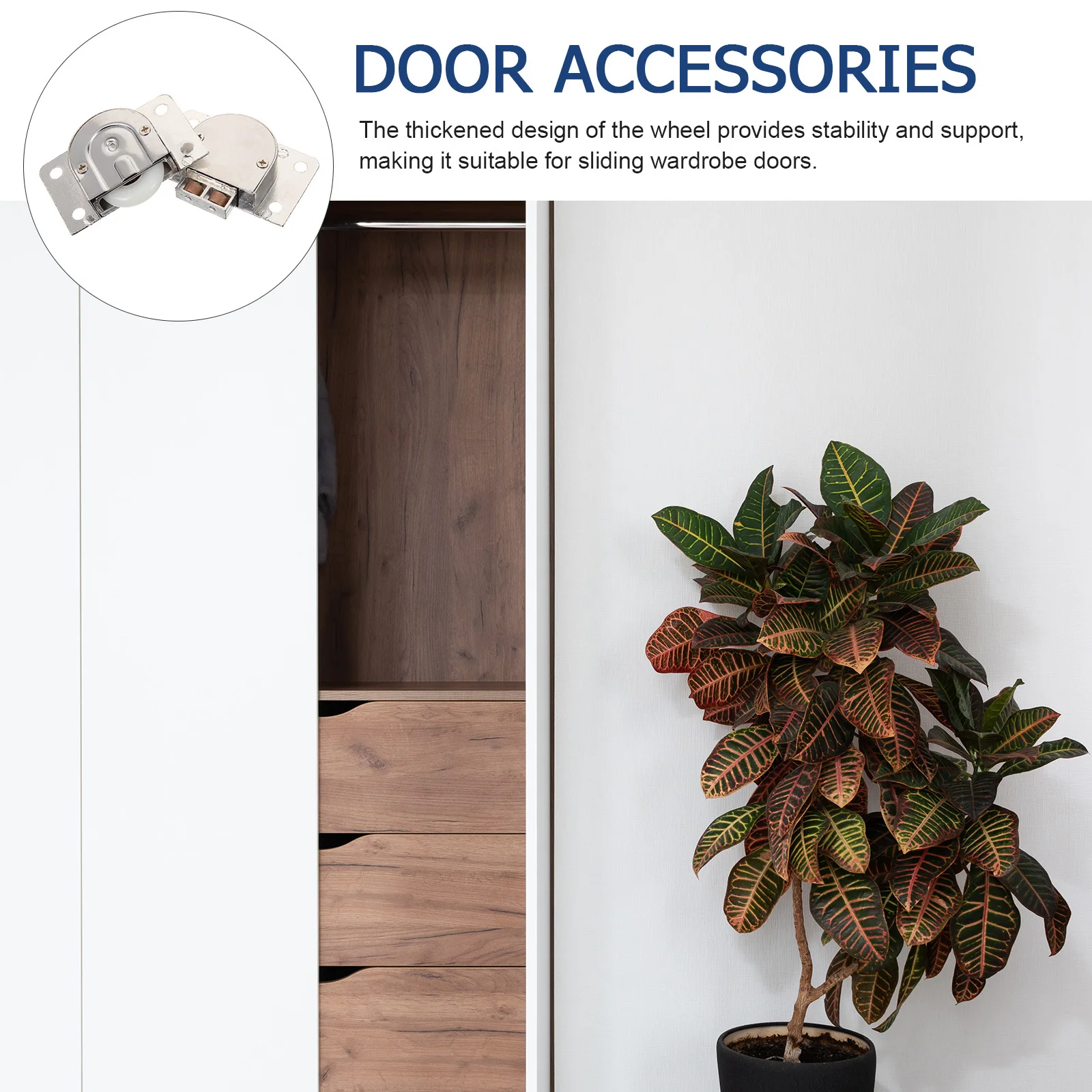 

1 set 1 Set Wardrobe Sliding Door Roller Zinc Alloy Heavy Duty For Closet Cabinet Doors Sliding Glass Door Wheels Home Supplies