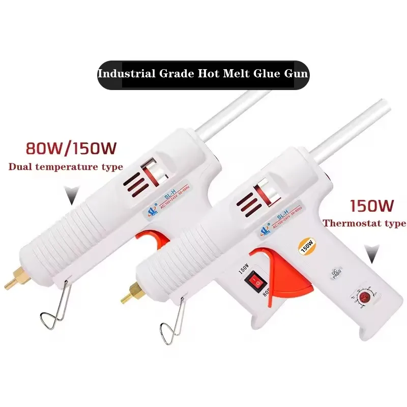 80 W/150 W Hot Melt Lijmpistool Met Temperatuurregeling Thermostaat, voor Thuis DIY Industriële Productie 11mm Lijmstift