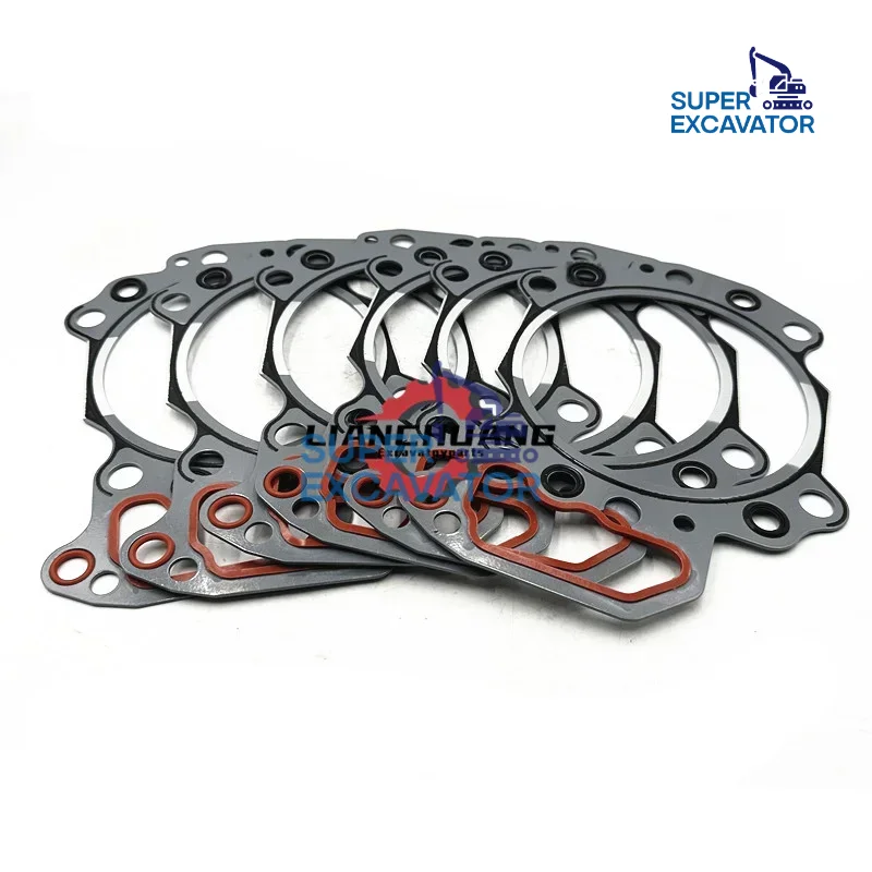 For Komatsu PC400 450 460-5-6-7 Cylinder gasket 6D125 Engine cylinder head gasket cylinder pad cylinder mattress Excavator Parts