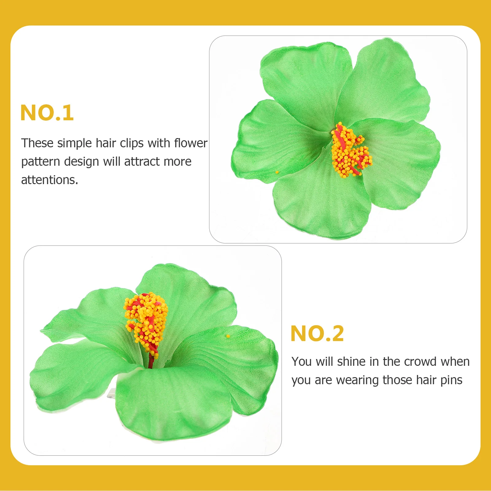 

6pcs Hairpins Hibiscus Artificial Sunflowers Clips Women Bridesmaid Summer Party Daily Life Accessories Girls Hair