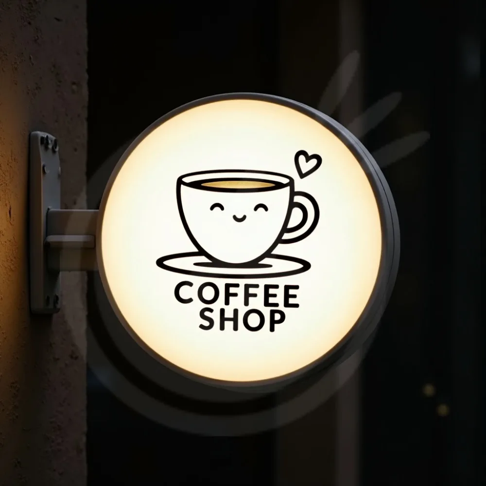 

Custom Outdoor Business LED Light Box Sign Waterproof Acrylic Double Sided Storefront Signage with Wall Mount