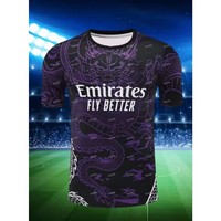 2025 Summer New Breathable Speed Drying Round Neck T-shirt with Digital Printed Pattern Outdoor Sports Training Top