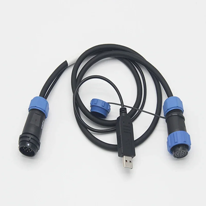 Hot Selling Products IP68 Waterproof Aviation Head SP21-12 Core Plug Male-female Connection Cable with USB FT232RL Chip