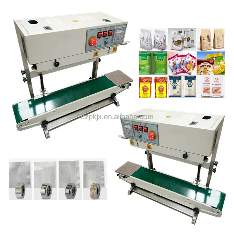 

FR-770 Automatic printing date seal band sealer rice bag food beverage snack automatic continuous sealing machine